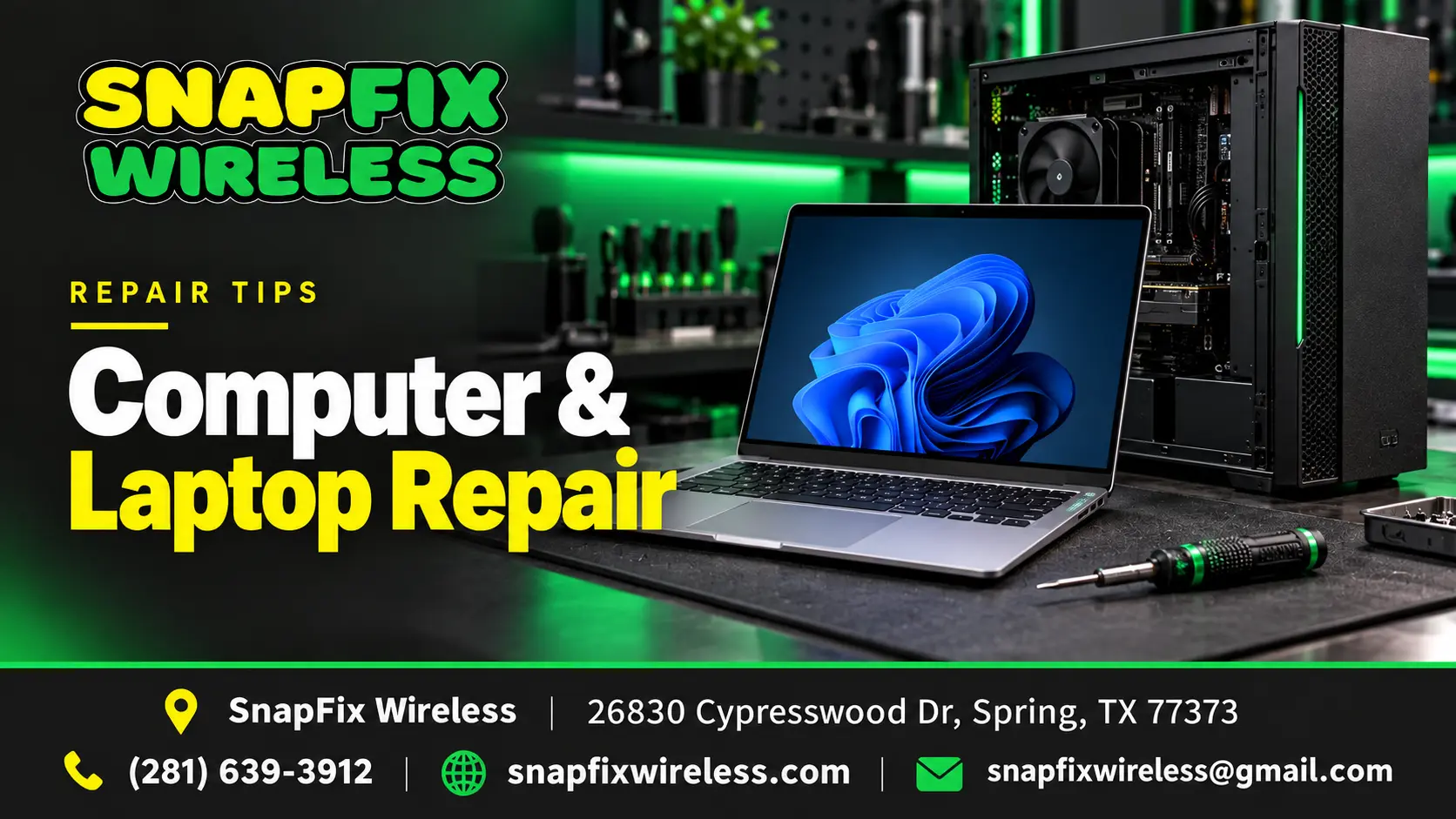 Computer and Laptop Repair in Spring, TX: Common Problems and Repair Tips